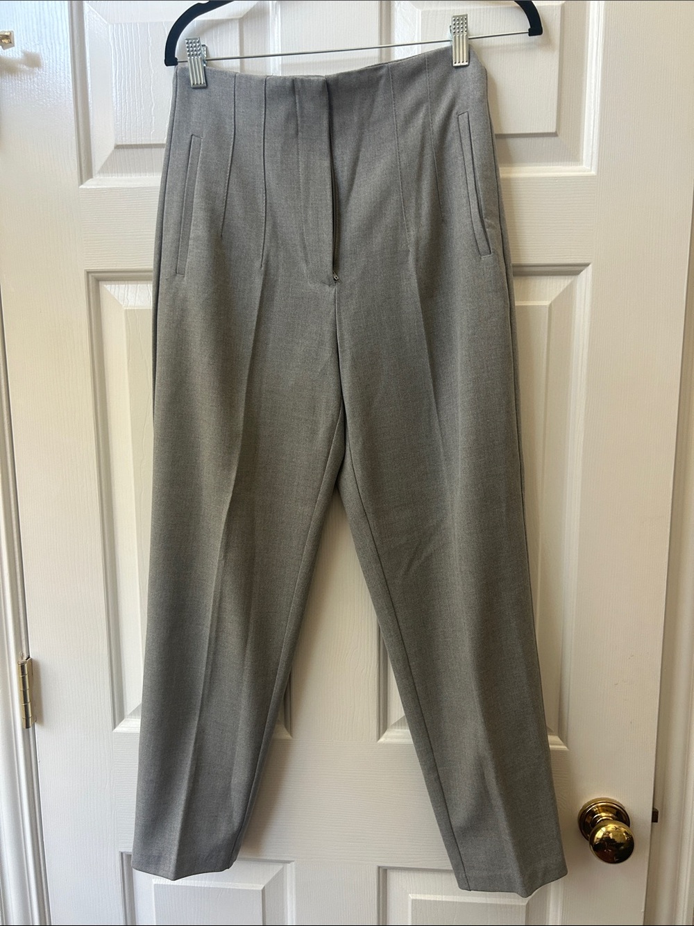 Zara Light Gray Pleated Dress Pants for Men